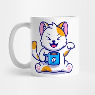 Cat and Coffee Kawaii - Cute Mug